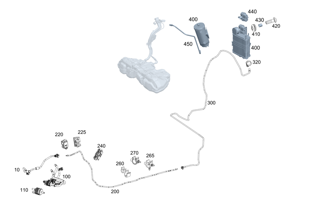 Mercedes-Benz BELIEFTUNGSLEITUNG Vent Line 2134701124