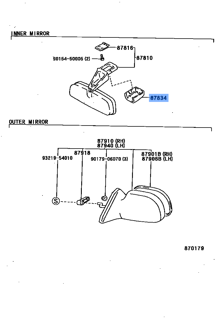 Lex-Cover Inner Mirro