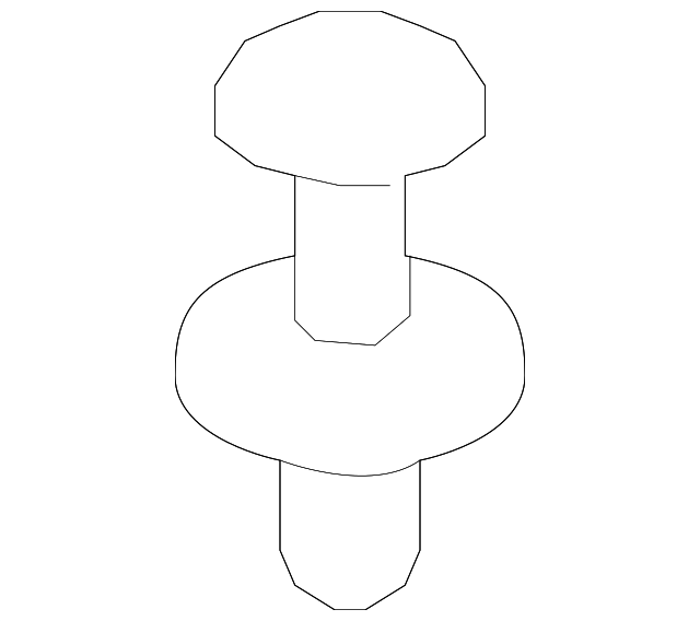 Push-Type Retainer Moulding Clip - BMW