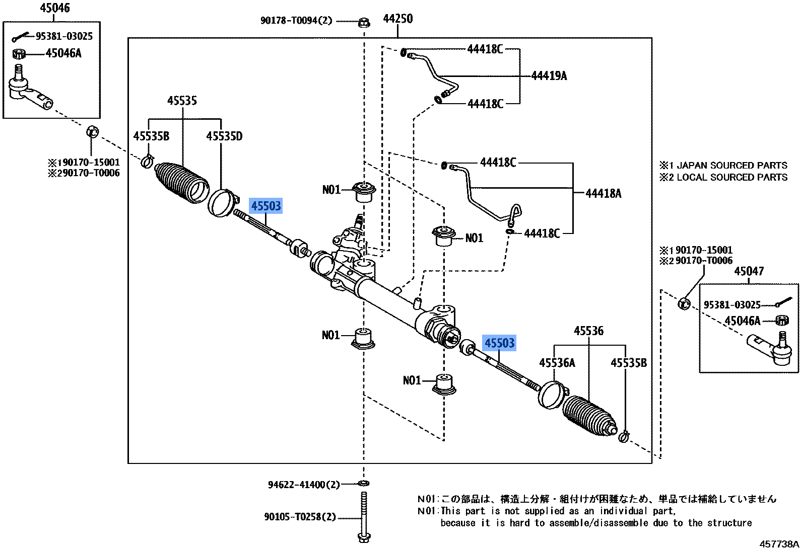 End Sub Assy Steering
