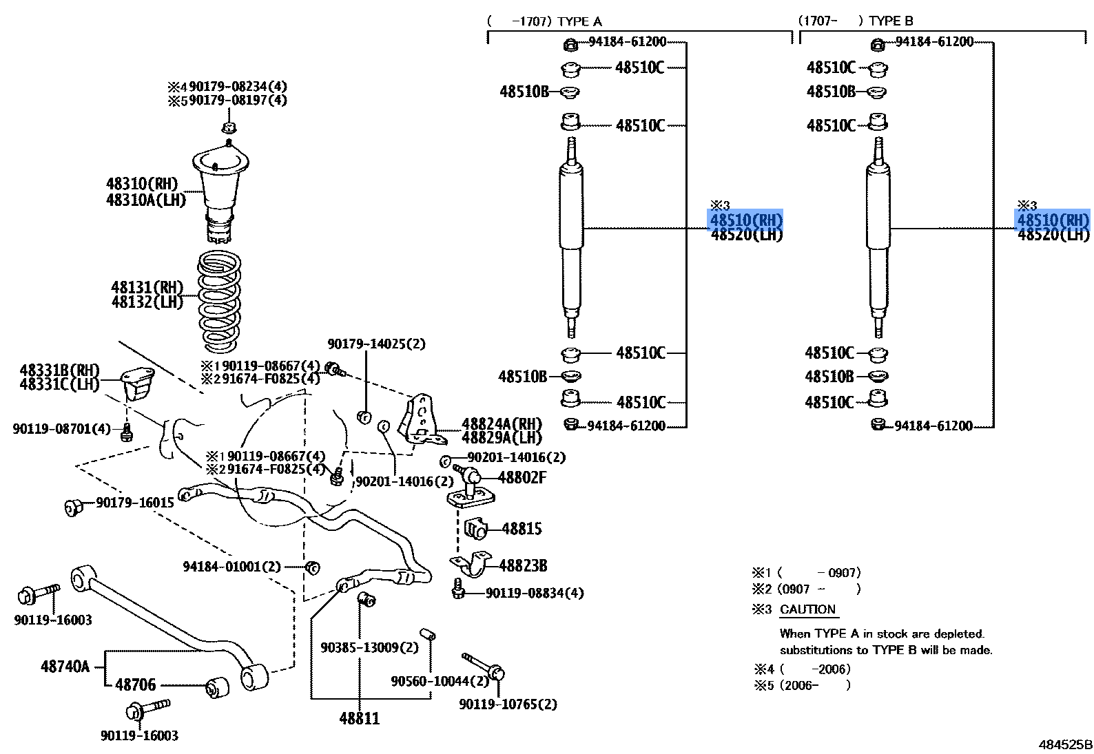 Absorber Set Shock Fr 48511-69675