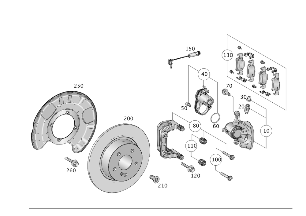 Brake Pad Set Rear Db W166,W292,W176,W117,W176