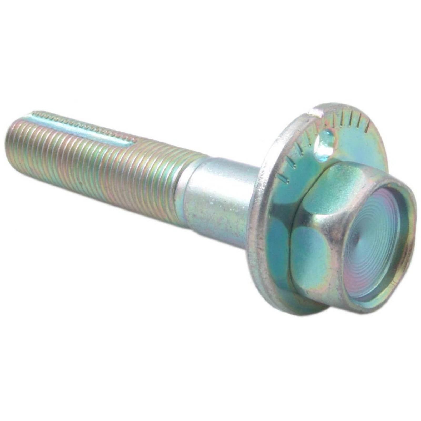 Camber adjusting eccentric bolt