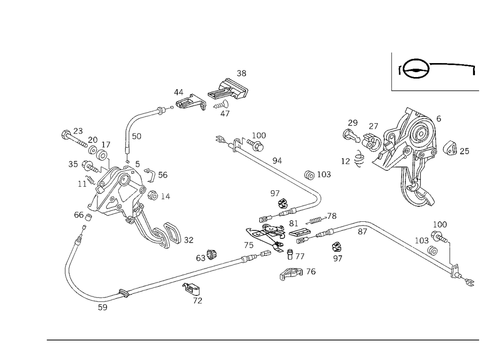 Brake Shoe Handle Db W202