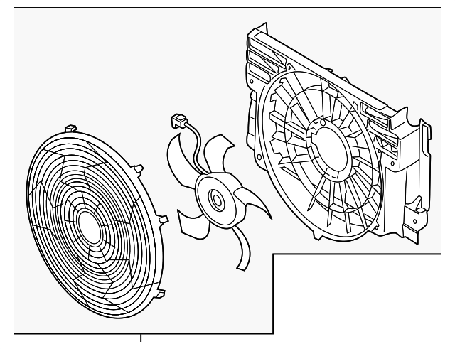 BMW 64546921381 Auxiliary Fan Assembly