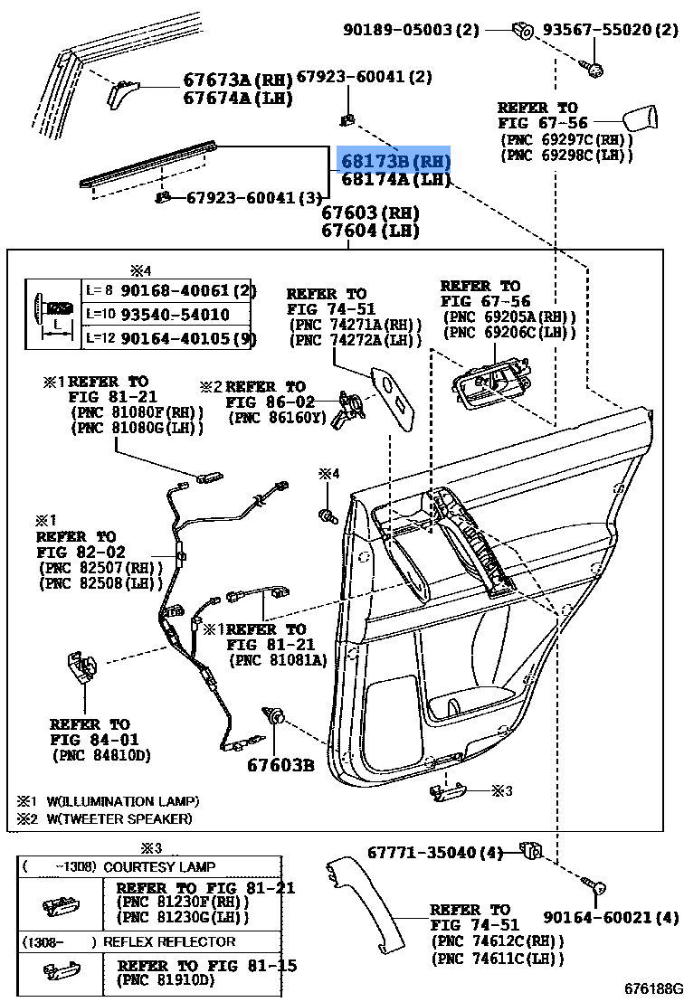 Weatherstrip, Door Glass
