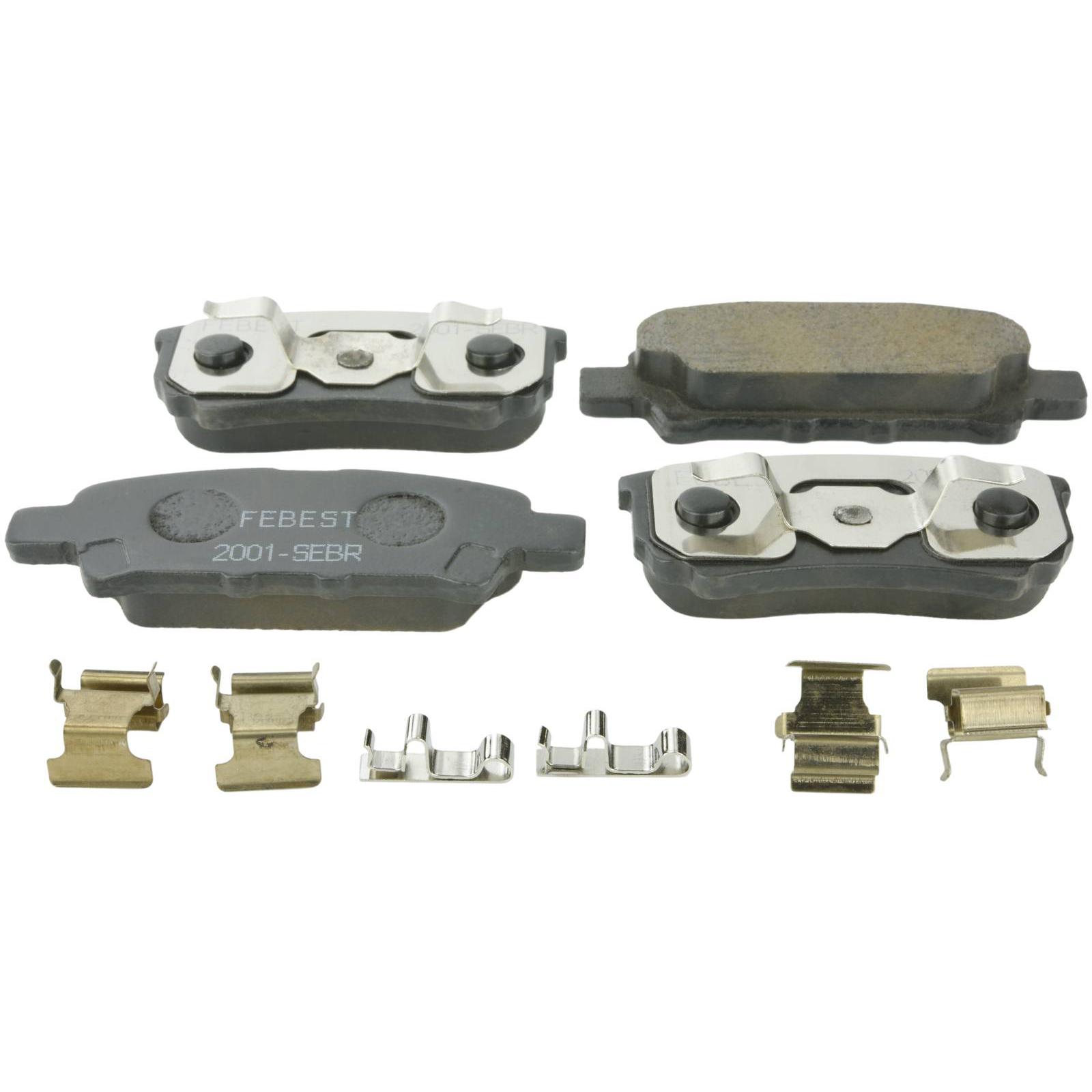 pad kit, disc brake, rear - kit (with anti-rattle spring)