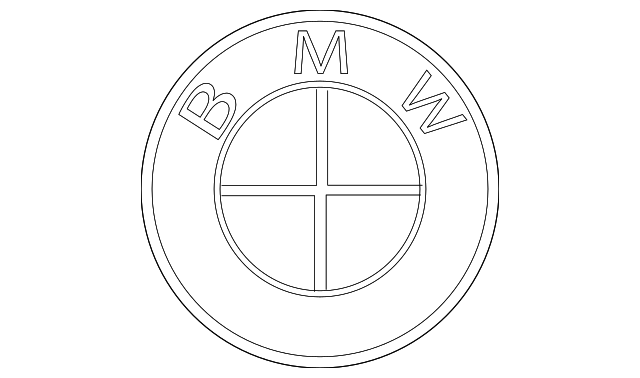 Genuine BMW Emblem Badge 95mm 51147498981