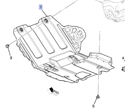 GENERAL MOTORS 22847943 Steering Gear Skid Shield