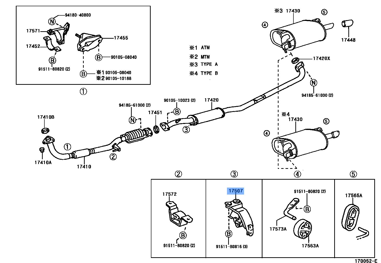 Bracket Exhaust Pipe