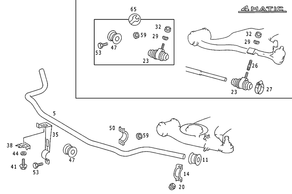 Stabilizer Mounting Frt Db W124/26.50Mm