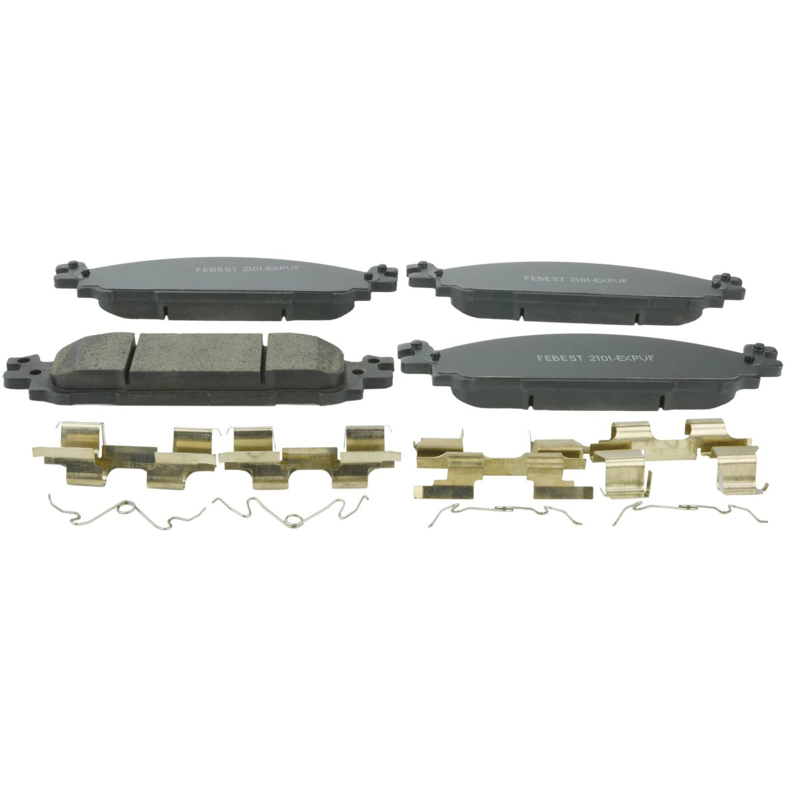 pad kit, disc brake, front - kit (with anti squeal shim, with brackets)