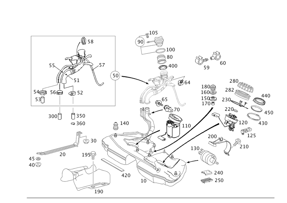 Fuel Pump W203 0986 580