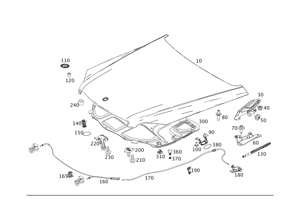 Bonnet Cable Db X204/Glk