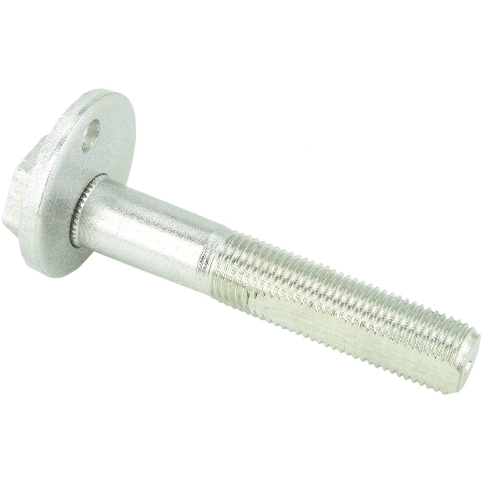 Camber adjusting eccentric bolt