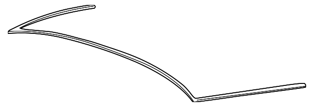Rear Upper Windshield Moulding Trim Seal - BMW 5 Series (E39) 1997-2003