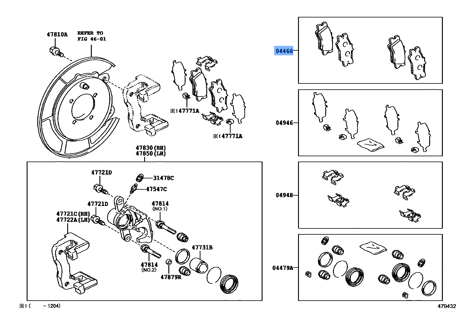 Pad Sub Set,Rr Calip