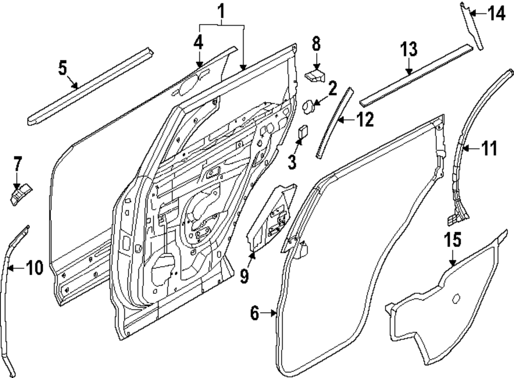 Seal-Rubber,Rear Door Rh