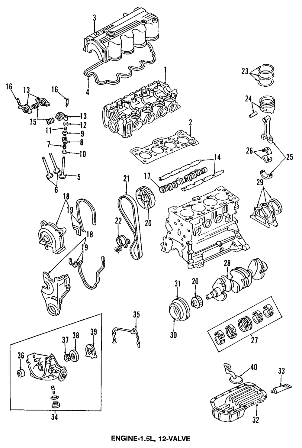 Engine Piston Ring - Hyundai (23040-22010)